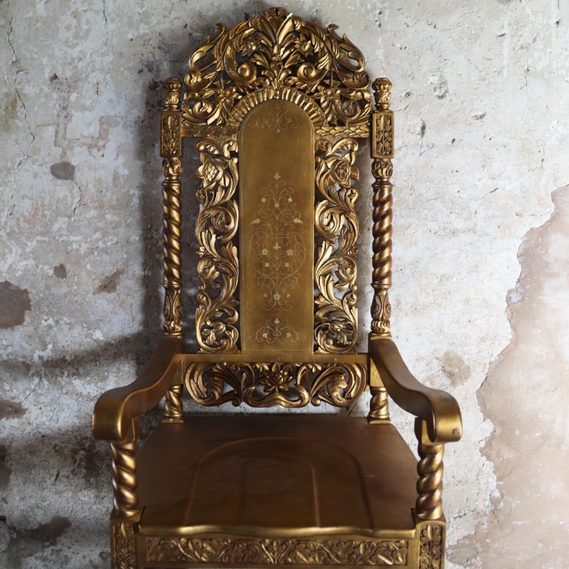 Gold Throne Chair 2